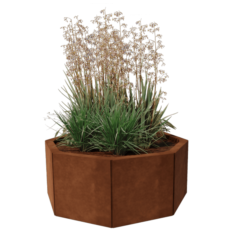 Cortenstaal plantenbak - Achthoek - 72,4 x 72,4 cm