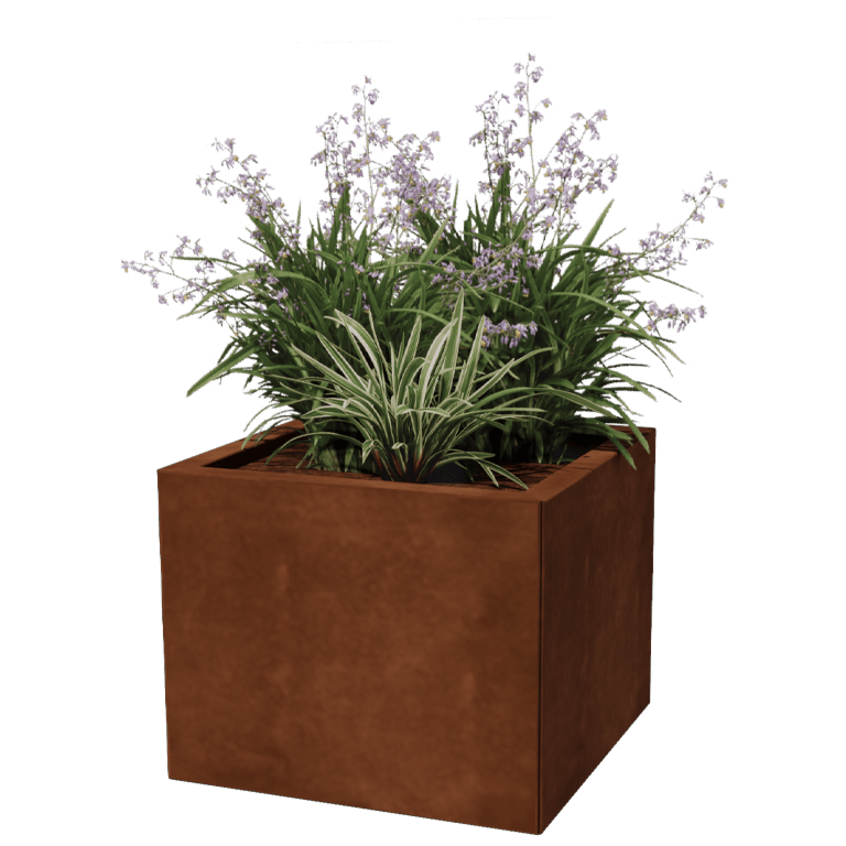 Cortenstaal plantenbak - Vierkant - 50 x 50 cm