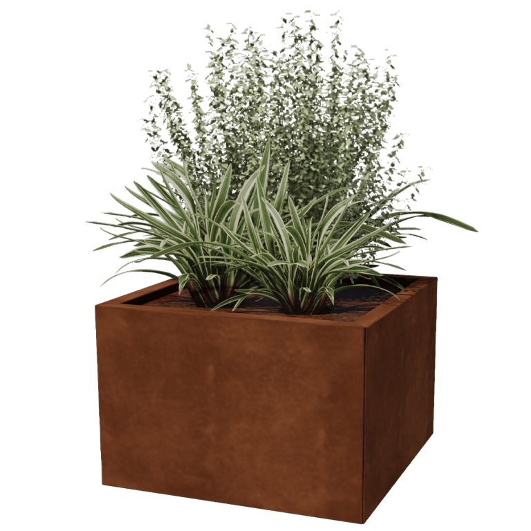 Cortenstaal plantenbak - Vierkant - 60 x 60 cm