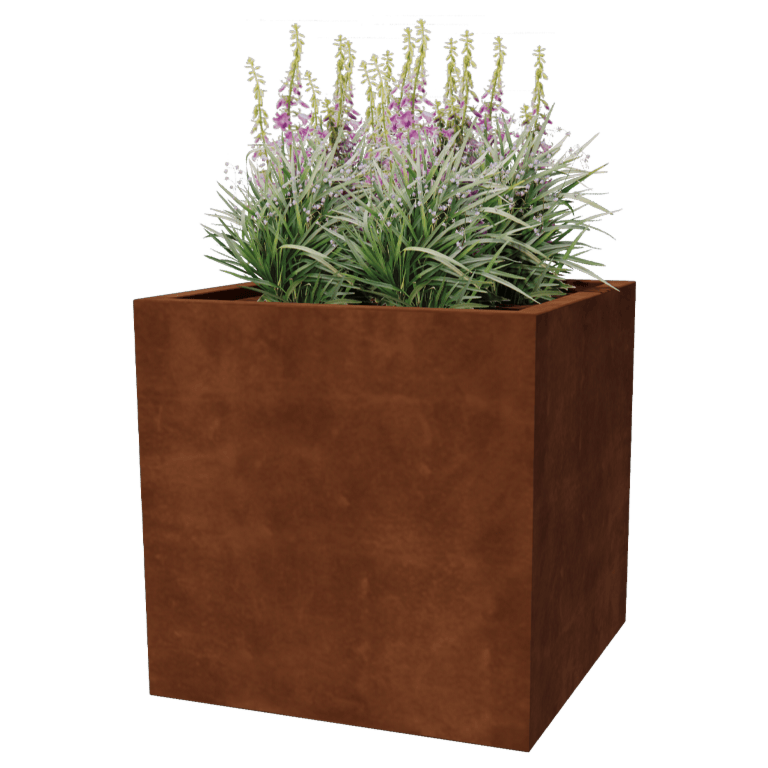 Cortenstaal plantenbak - Vierkant - 80 x 80 x 80 cm - Gelast