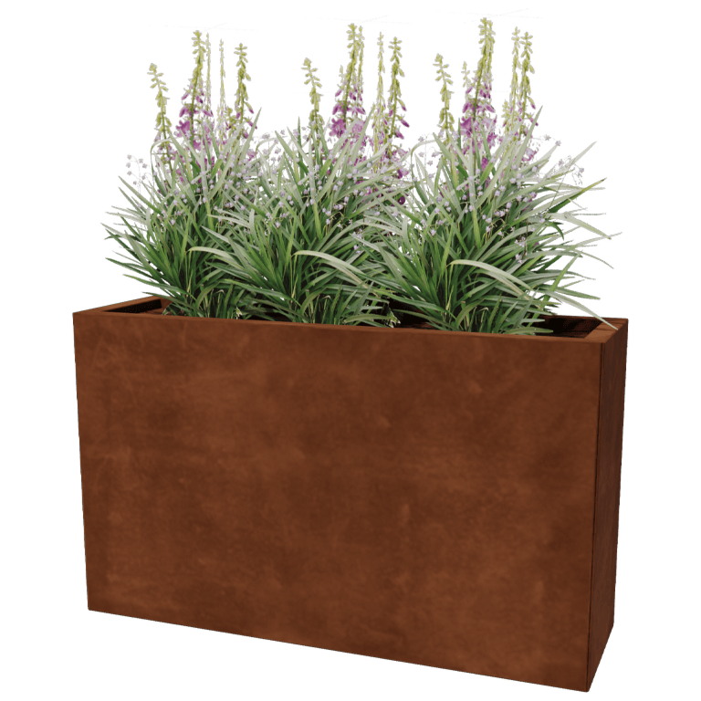 Cortenstaal plantenbak - Rechthoek - 30 x 100 cm