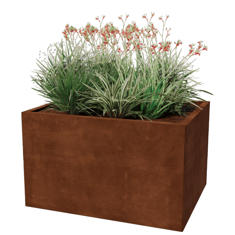 Cortenstaal plantenbak - Rechthoek - 80 x 100 cm