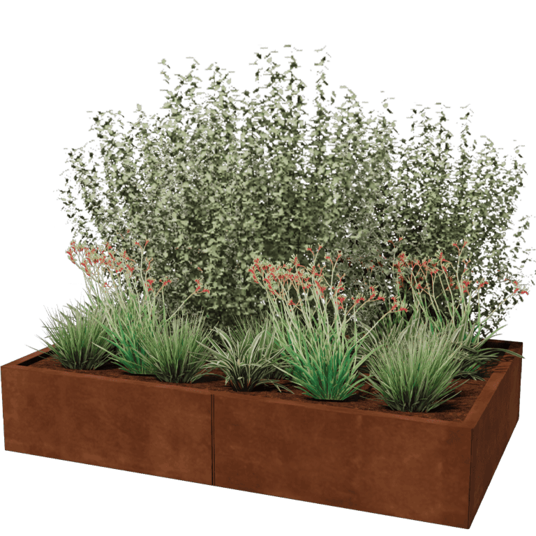 Cortenstaal plantenbak XXL - Rechthoek - 160 x 100 cm