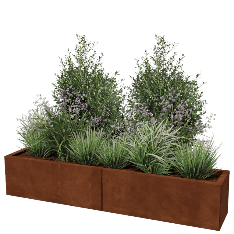 Cortenstaal plantenbak XXL - Rechthoek - 160 x 30 cm