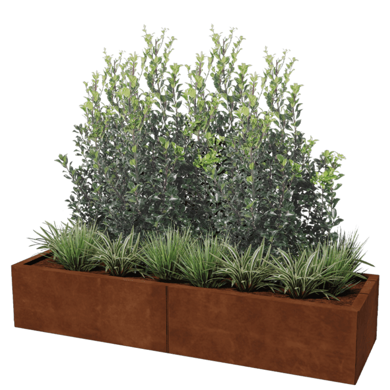 Cortenstaal plantenbak XXL - Rechthoek - 160 x 50 cm