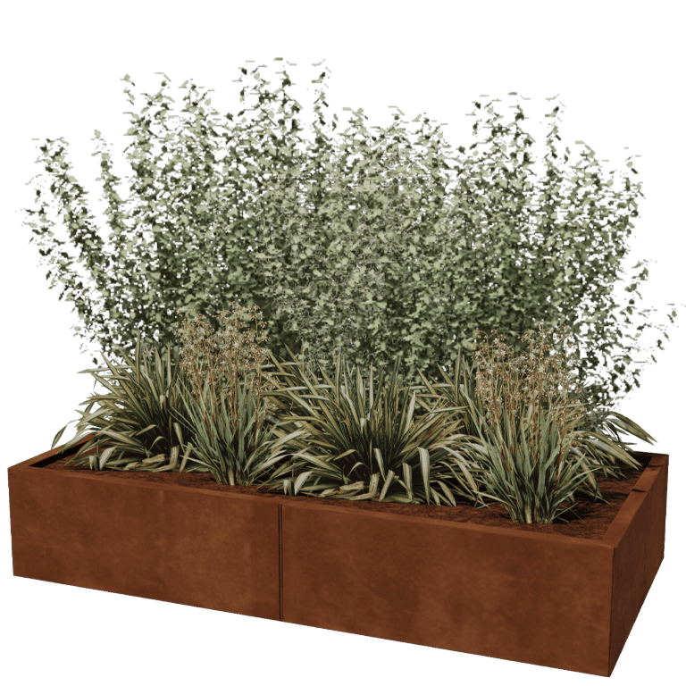 Cortenstaal plantenbak XXL - Rechthoek - 160 x 80 cm