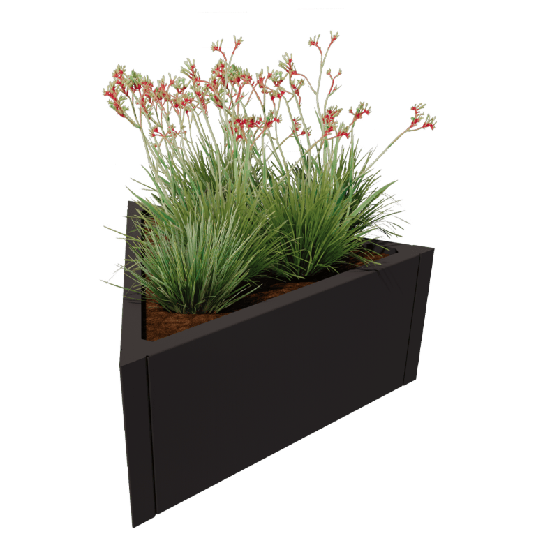 Stalen plantenbak - Driehoek gelijkzijdig - 90,6 x 78,3 cm