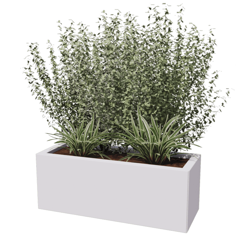 Stalen plantenbak - Rechthoek - 30 x 80 cm