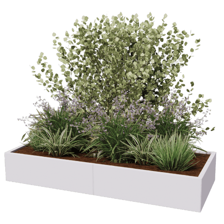 Stalen plantenbak XXL - Rechthoek - 200 x 80 cm