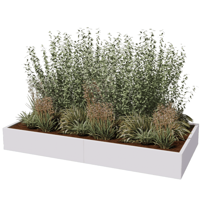Stalen plantenbak XXL - Rechthoek - 240 x 120 cm
