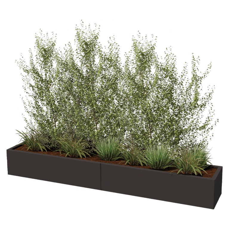 Stalen plantenbak XXL - Rechthoek - 240 x 40 cm