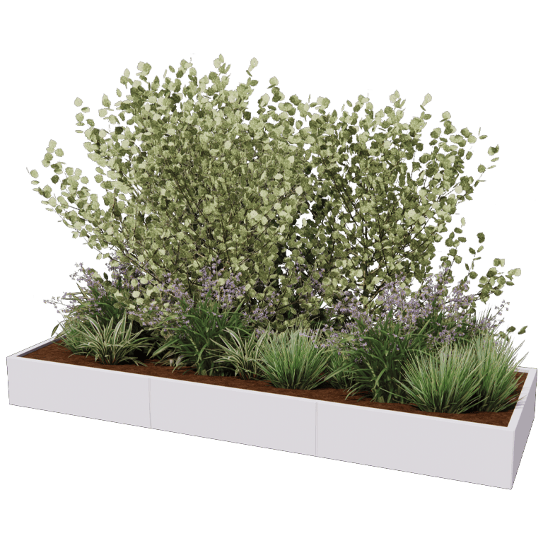 Stalen plantenbak XXL - Rechthoek - 300 x 100 cm