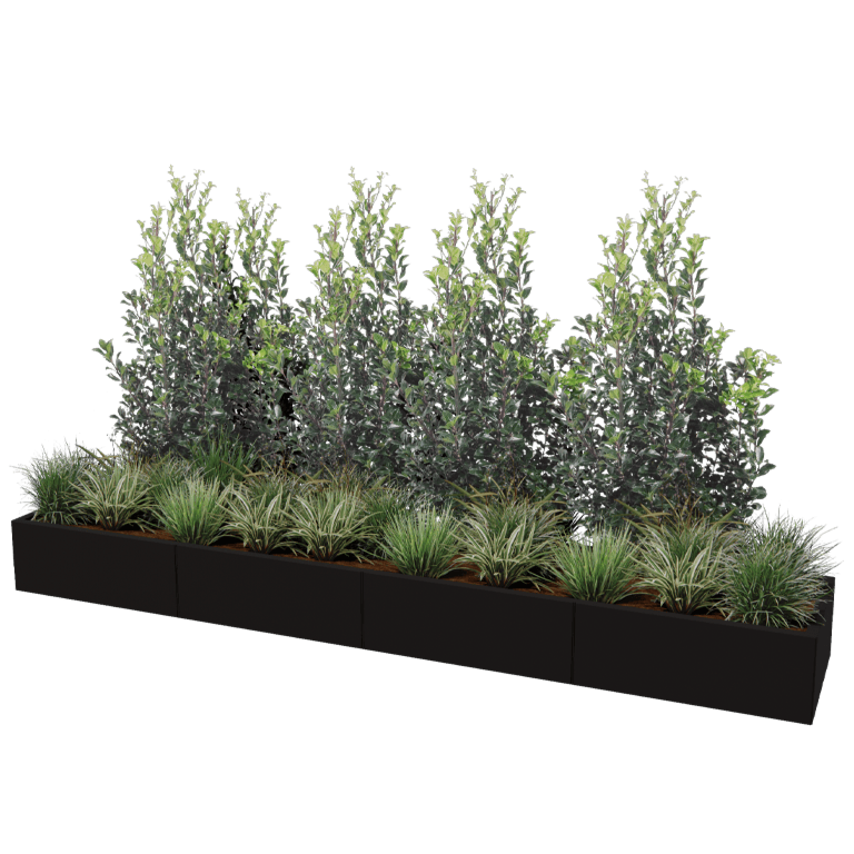 Stalen plantenbak XXL - Rechthoek - 320 x 60 cm