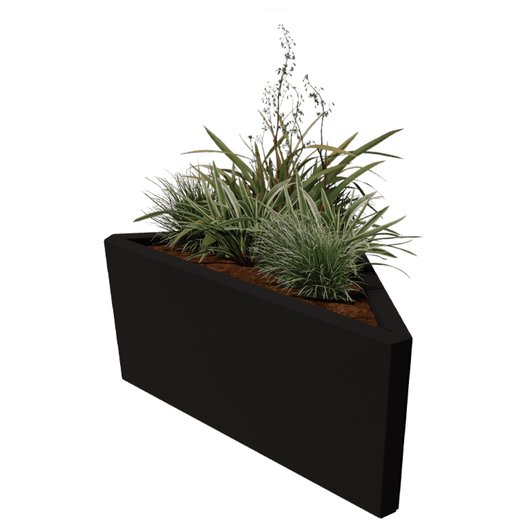 Stalen plantenbak - Driehoek ongelijkzijdig - 83,9 x 46,4 cm