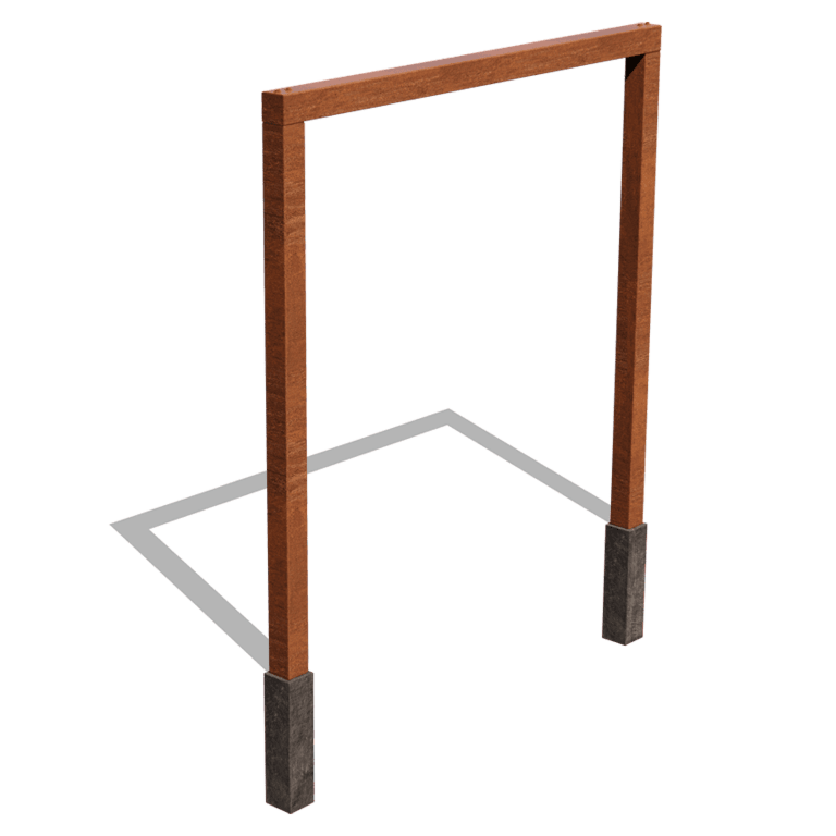 Cortenstaal pergola - Recht - 250 x 230 cm