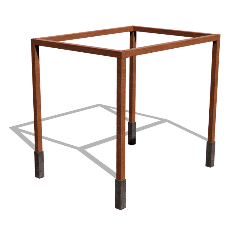 Cortenstaal pergola - Rechthoek - 324 x 250 x 230 cm