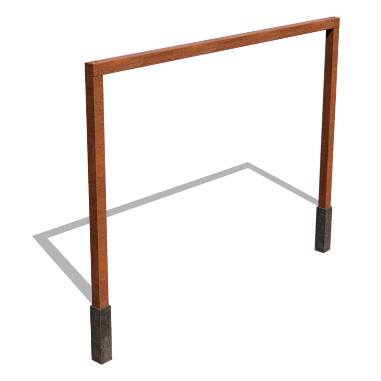 Cortenstaal pergola - Recht - 400 x 230 cm