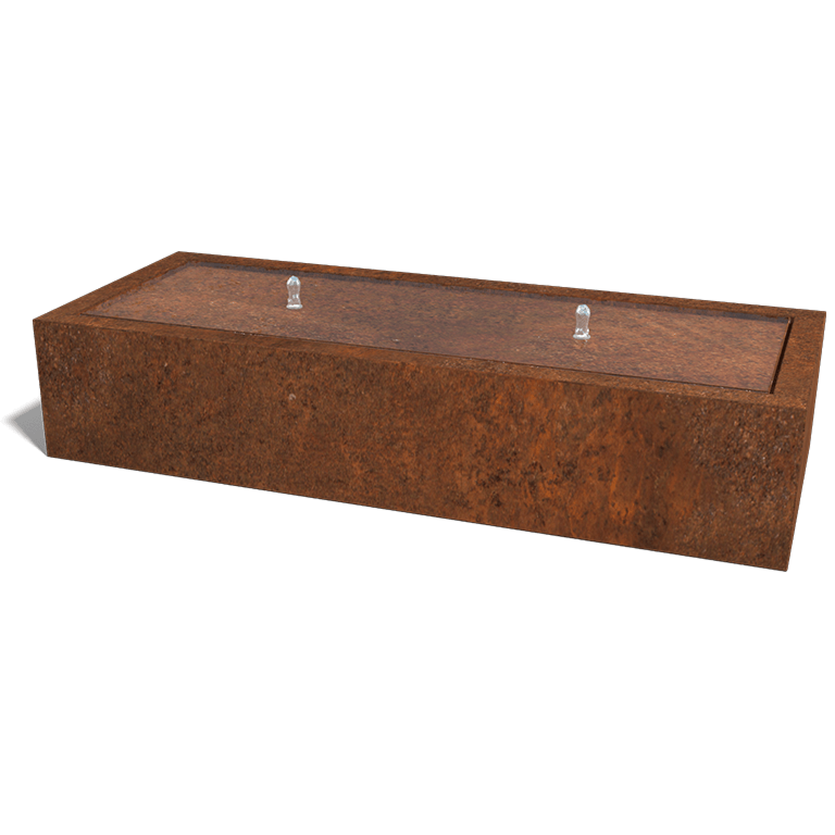 Cortenstaal watertafel - Lyra - 200 x 80 x 40 cm
