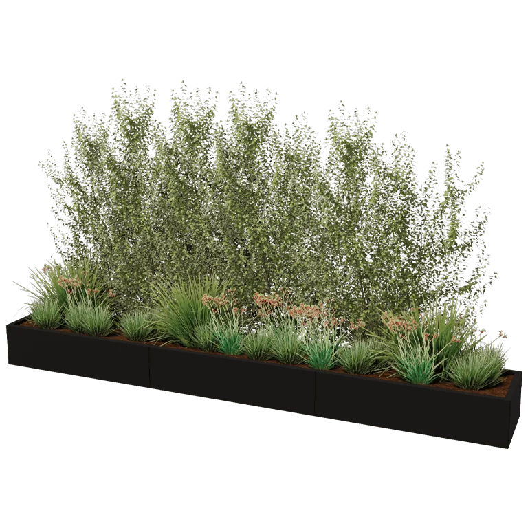 Stalen plantenbak XXL - Rechthoek - 360 x 50 x 40 cm - Andere RAL kleur - Zonder bodemplaat