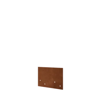 Cortenstaal koppelplaat - Recht - Hoogte borderrand 12 / 15 cm