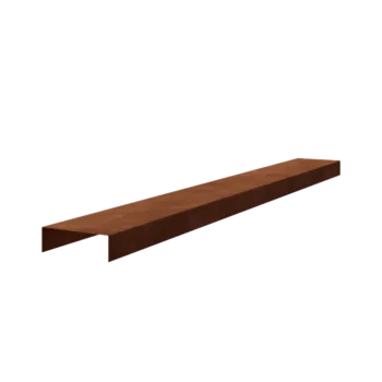 Cortenstaal overzetprofiel - 5 x 15 x 5 cm - 150 cm
