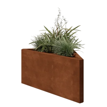 Cortenstaal plantenbak - Driehoek ongelijkzijdig - 83,9 x 46,4 x 40 cm - Zonder bodemplaat