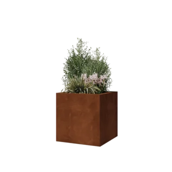 Cortenstaal plantenbak - Vierkant - 50 x 50 x 50 cm - Zonder bodemplaat