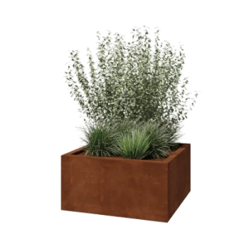 Cortenstaal plantenbak - Vierkant - 80 x 80 x 40 cm - Gelast - Zonder bodemplaat