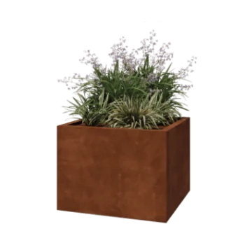 Cortenstaal plantenbak - Vierkant - 80 x 80 x 60 cm - Gelast - Zonder bodemplaat