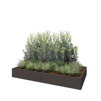 Stalen plantenbak XXL - Rechthoek - 240 x 120 x 30 cm - RAL7016 mat (antraciet grijs) - Zonder bodemplaat
