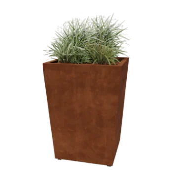 Cortenstaal plantenbak - Cone - 80 x 80 x 101,5 cm - Gelast - Met bodemplaat