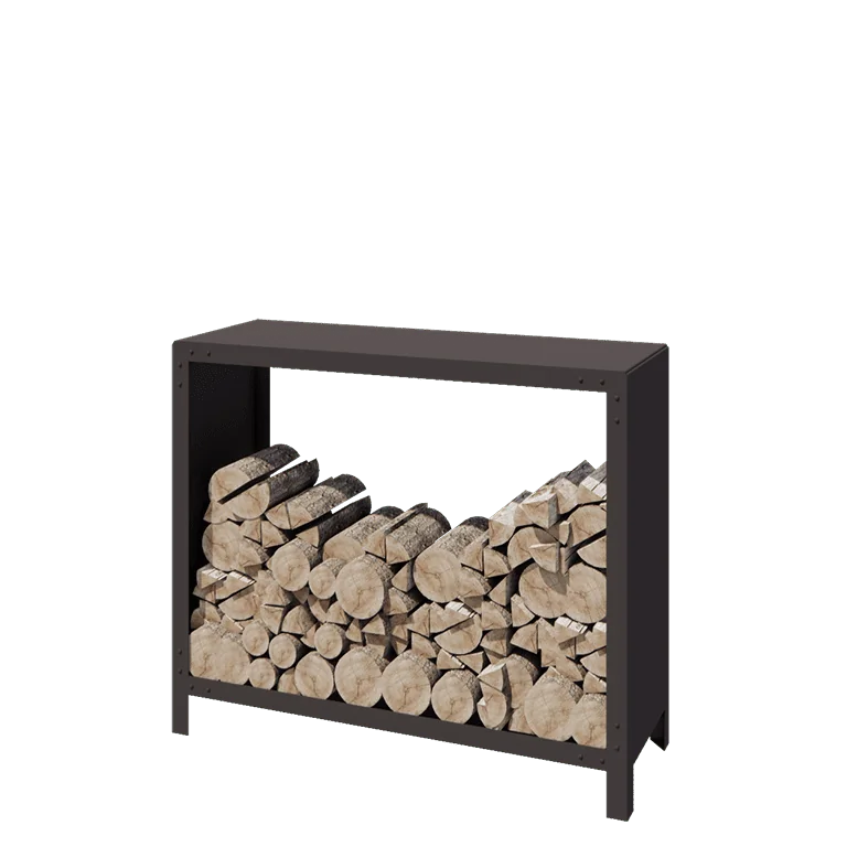 Stalen houtopslag - Indiana - 120 x 40 x 100 cm - RAL7016 mat (antraciet grijs)