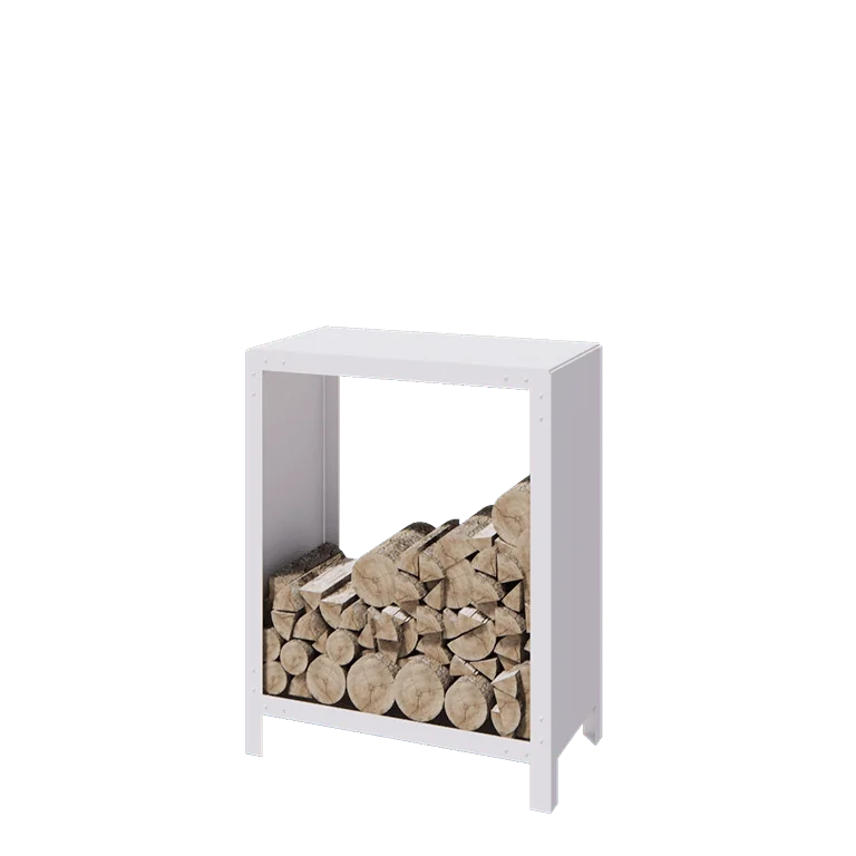 Stalen houtopslag - Indiana - 80 x 40 x 100 cm - RAL9010 mat (wit)