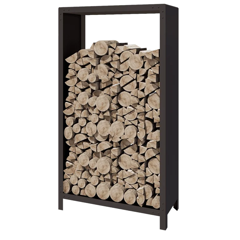 Stalen houtopslag - Indiana - 100 x 40 x 180 cm - RAL7016 mat (antraciet grijs)