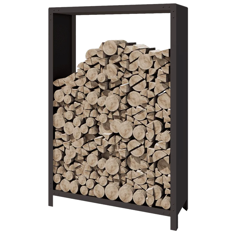 Stalen houtopslag - Indiana - 120 x 40 x 180 cm - RAL7016 mat (antraciet grijs)