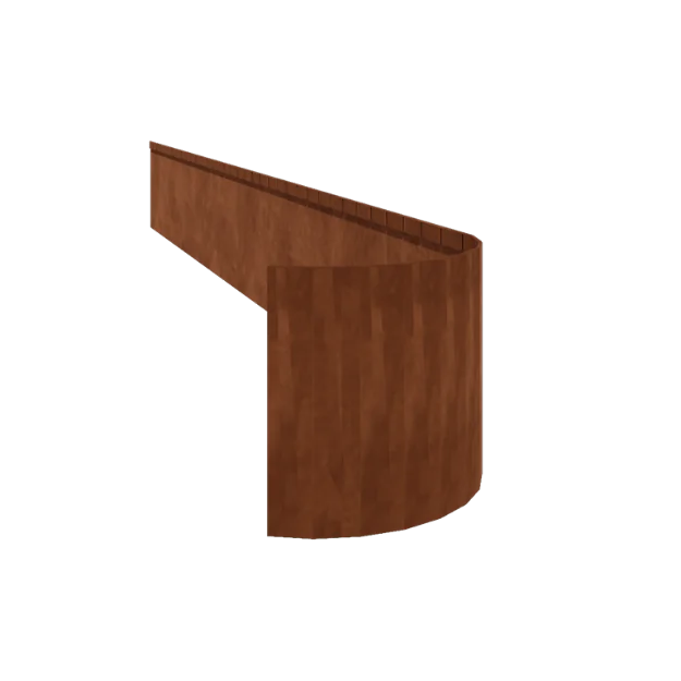 Cortenstaal borderrand - Geplet FLEX - Hoogte 35 cm - 240 cm
