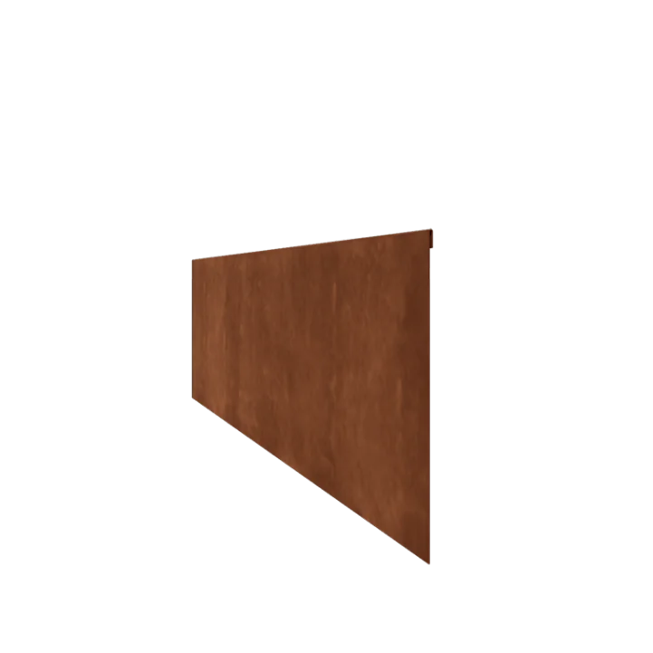 Cortenstaal borderrand - Geplet - Hoogte 35 cm - 150 cm