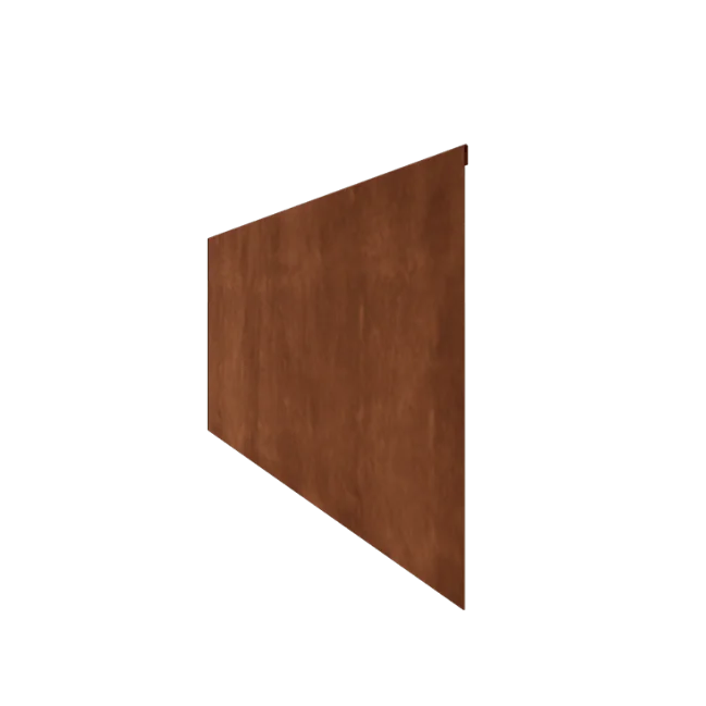Cortenstaal borderrand - Geplet - Hoogte 45 cm - 150 cm