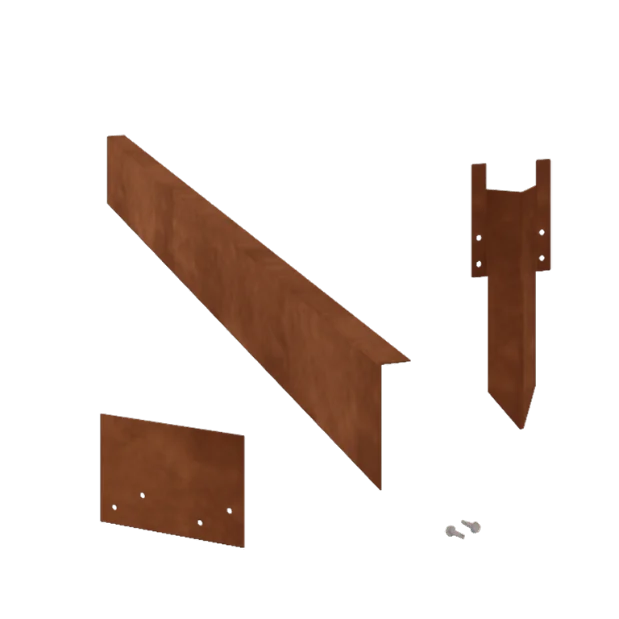 Cortenstaal borderrand - Gezet - Hoogte 12 cm - Complete set 15 meter
