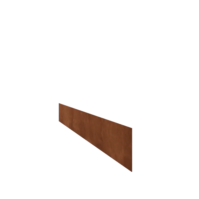 Cortenstaal borderrand - Recht - Hoogte 15 cm - 150 cm