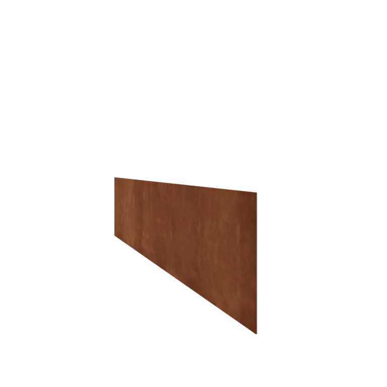 Cortenstaal borderrand - Recht - Hoogte 25 cm - 240 cm