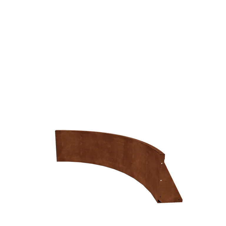 Cortenstaal keerwand - Binnenbocht - 100 x 100 x 40 cm