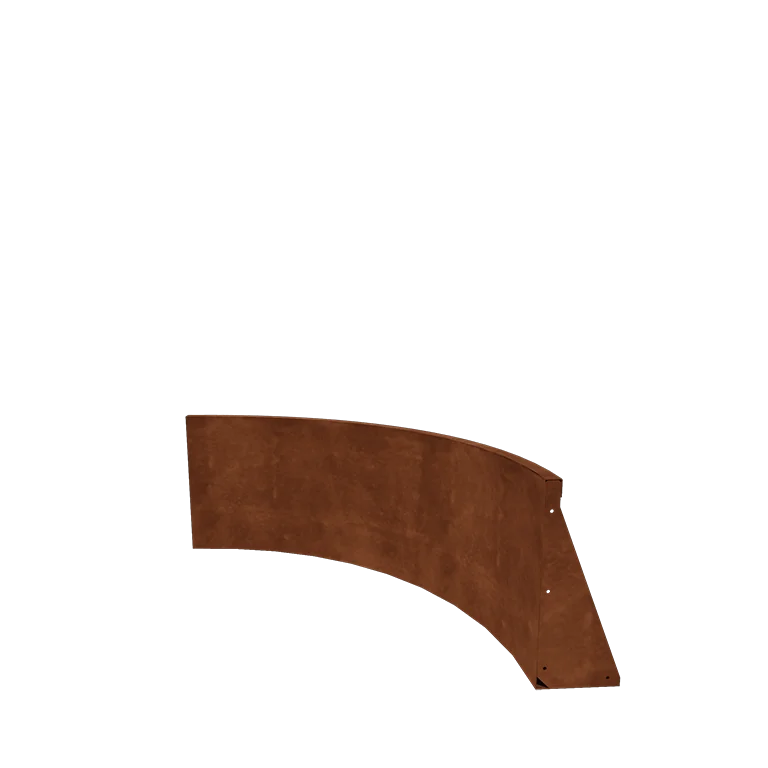 Cortenstaal keerwand - Binnenbocht - 100 x 100 x 50 cm