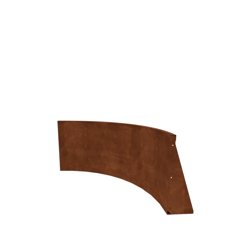 Cortenstaal keerwand - Binnenbocht - 100 x 100 x 60 cm