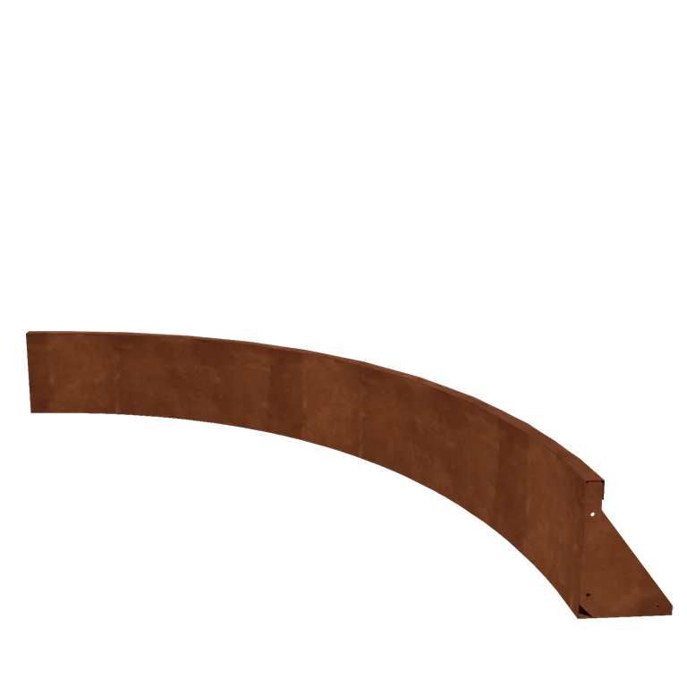 Cortenstaal keerwand - Binnenbocht - 150 x 150 x 30 cm