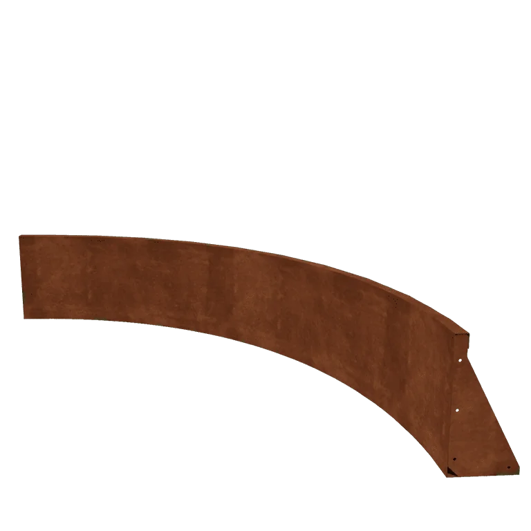Cortenstaal keerwand - Binnenbocht - 150 x 150 x 40 cm