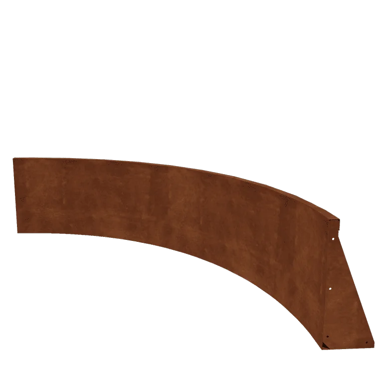 Cortenstaal keerwand - Binnenbocht - 150 x 150 x 50 cm