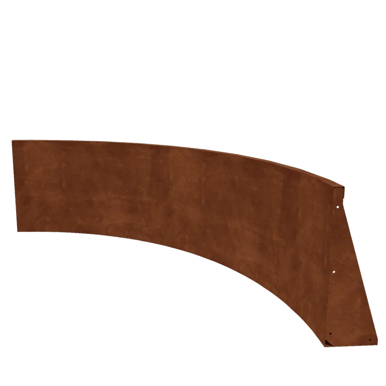 Cortenstaal keerwand - Binnenbocht - 150 x 150 x 60 cm