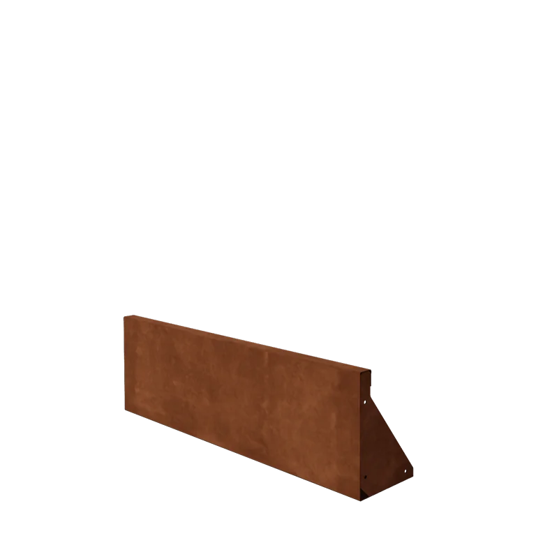 Cortenstaal keerwand - Recht - 100 x 30 cm