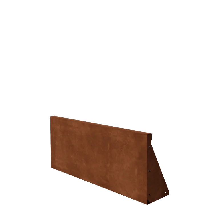 Cortenstaal keerwand - Recht - 100 x 40 cm